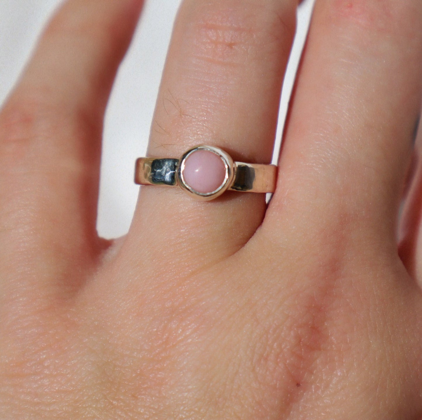 Pink Australian Opal Ring