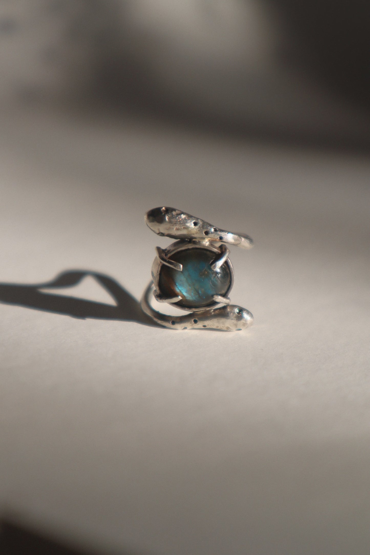 Serpent & Labradorite Ring